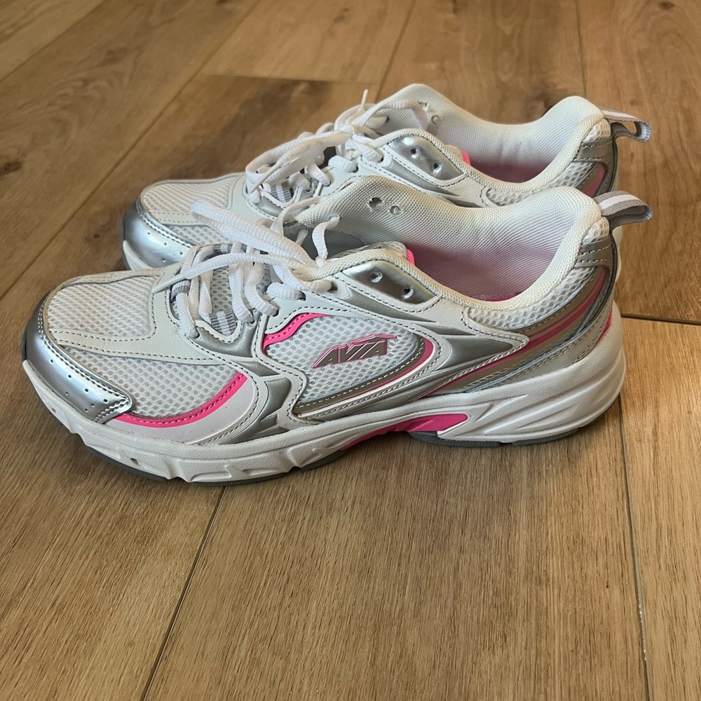 Avia White and Pink Athletic Shoes